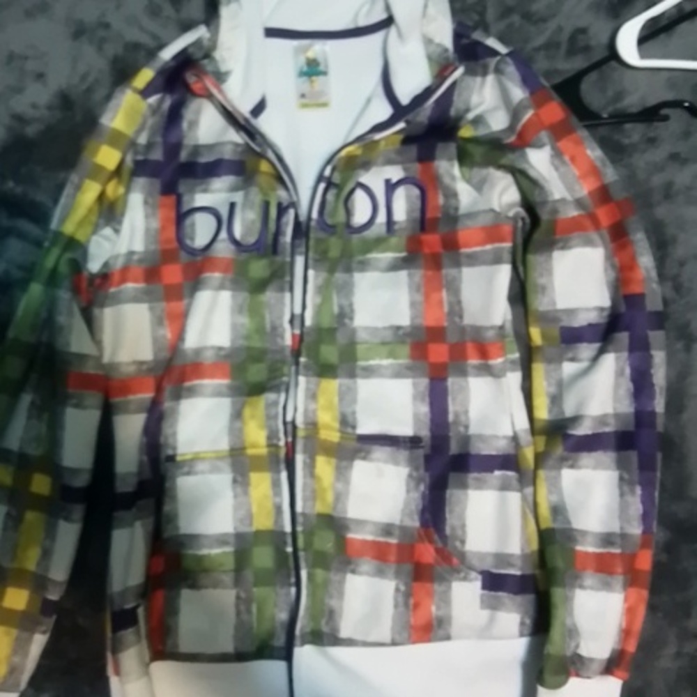 Burton women's zip up multi color hoodie size med dryride